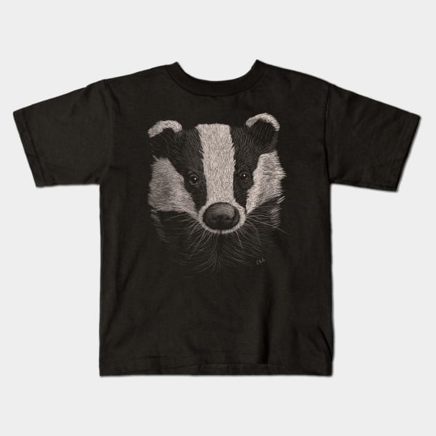 European Badger Kids T-Shirt by Walking in Nature